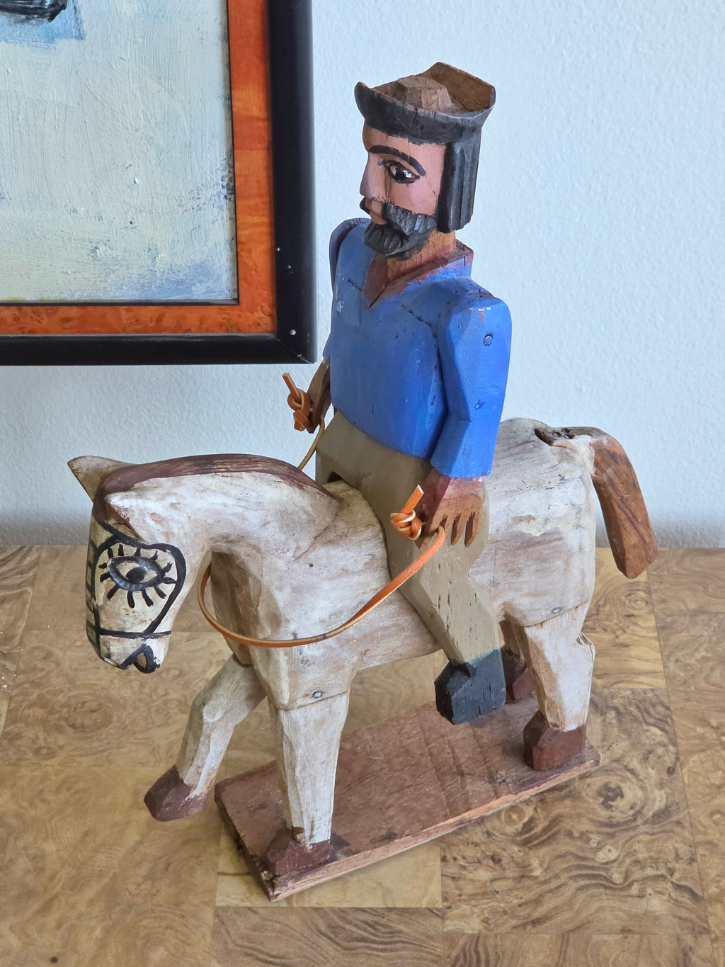 Vintage Guatemalan Santiago Matamoros Folk Art Sculpture
