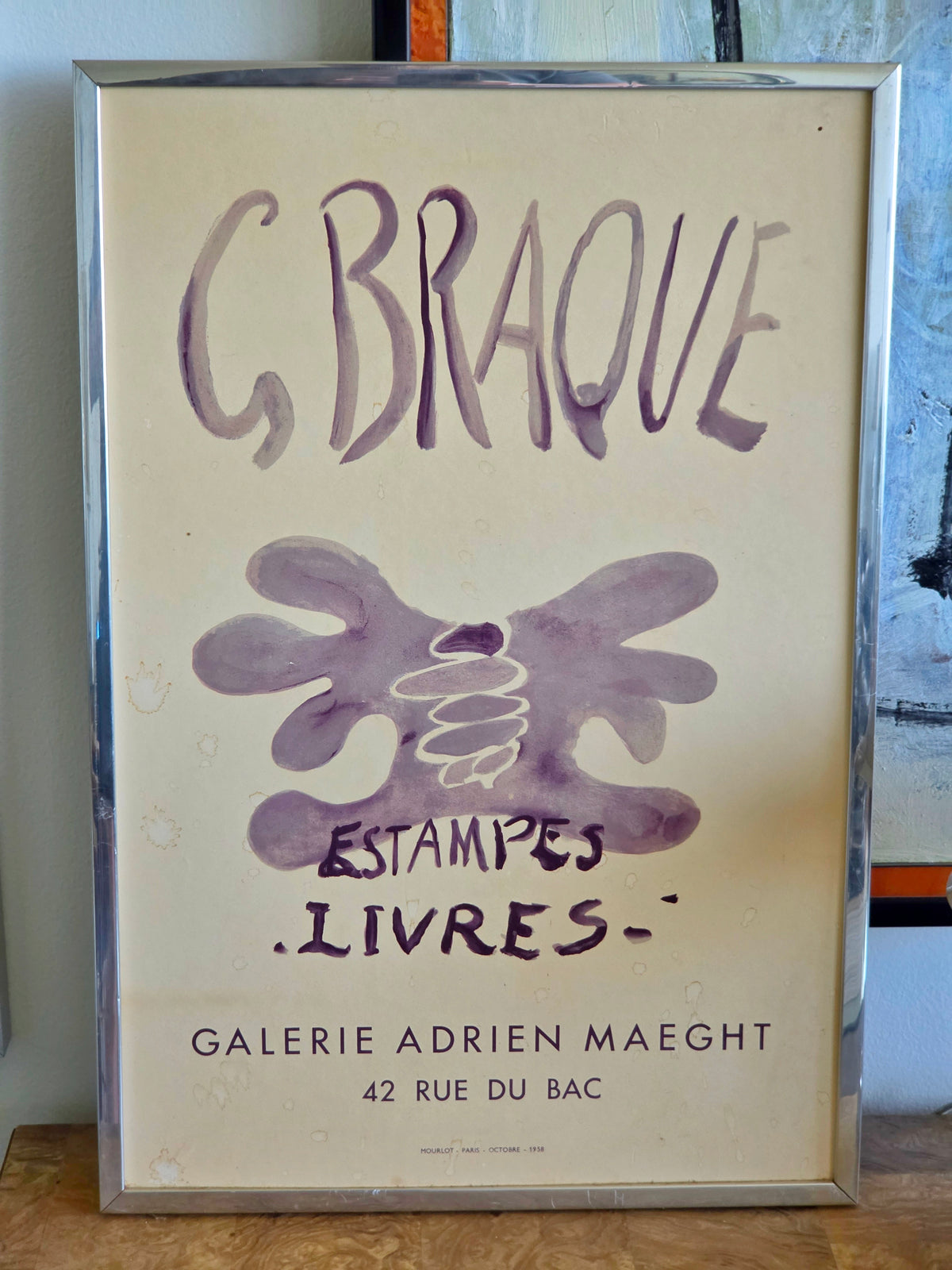 Original 1958 Georges Braque “Estampes – Livres” Gallery Poster