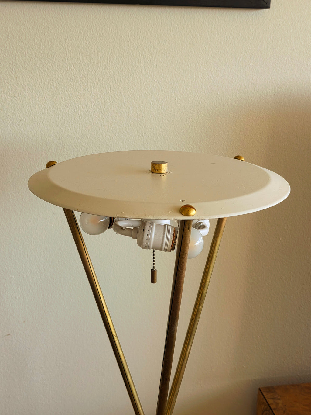 T.H. Robsjohn-Gibbings Brass Tripod Floor Lamp for Hansen NY