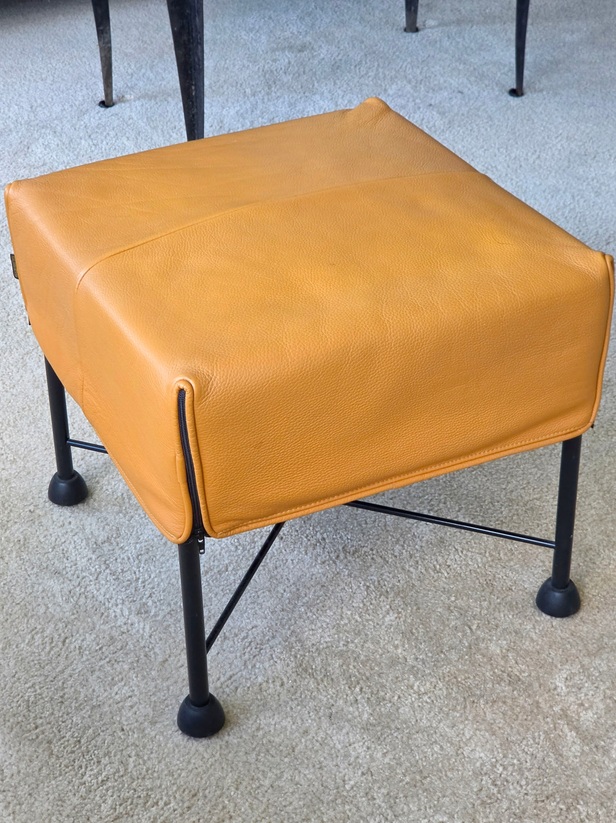 Gerard van den Berg “Charly” Leather Ottoman for Montis