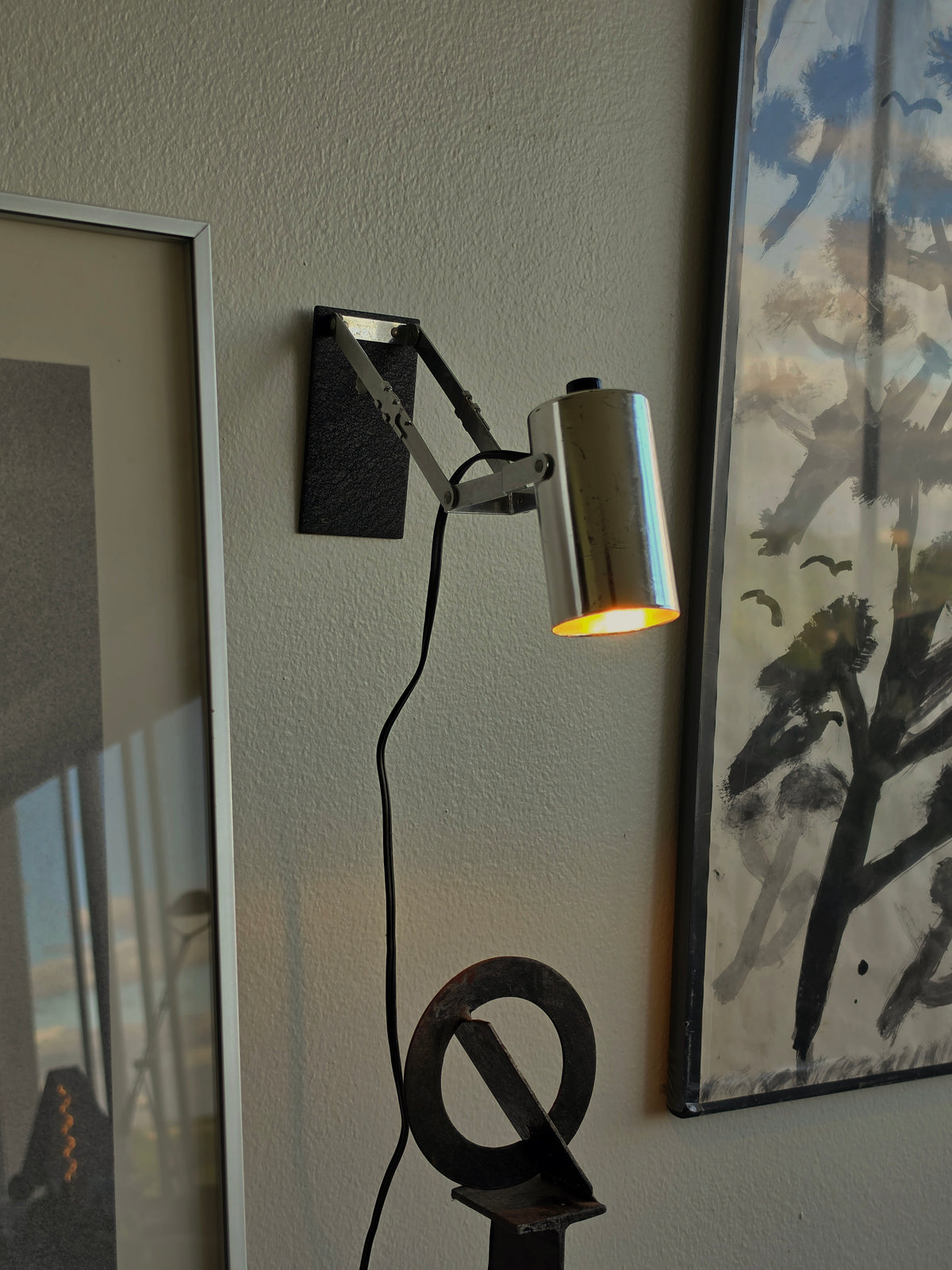 Vintage Chrome Articulating Task / Art Lamp