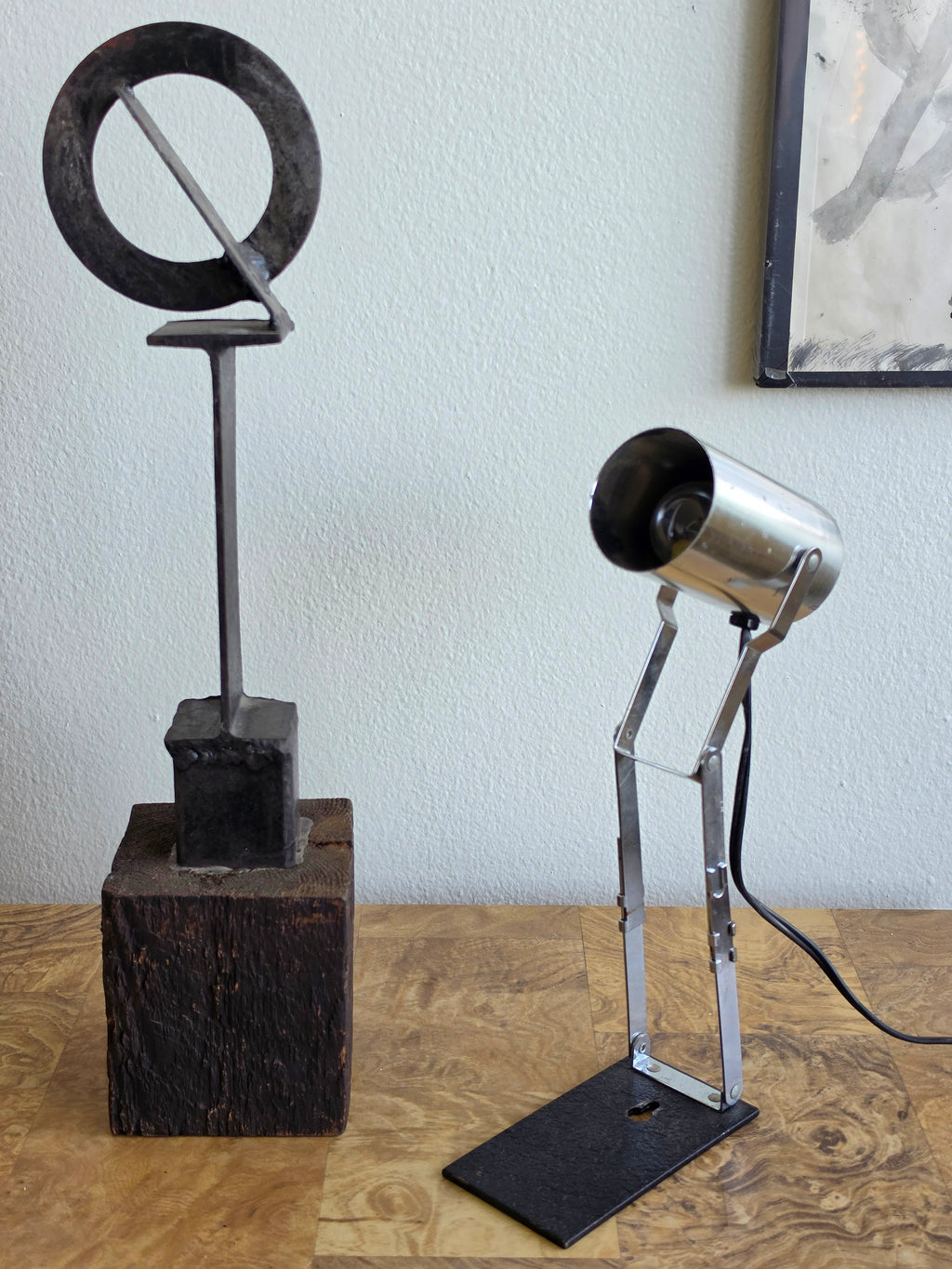 Vintage Chrome Articulating Task / Art Lamp