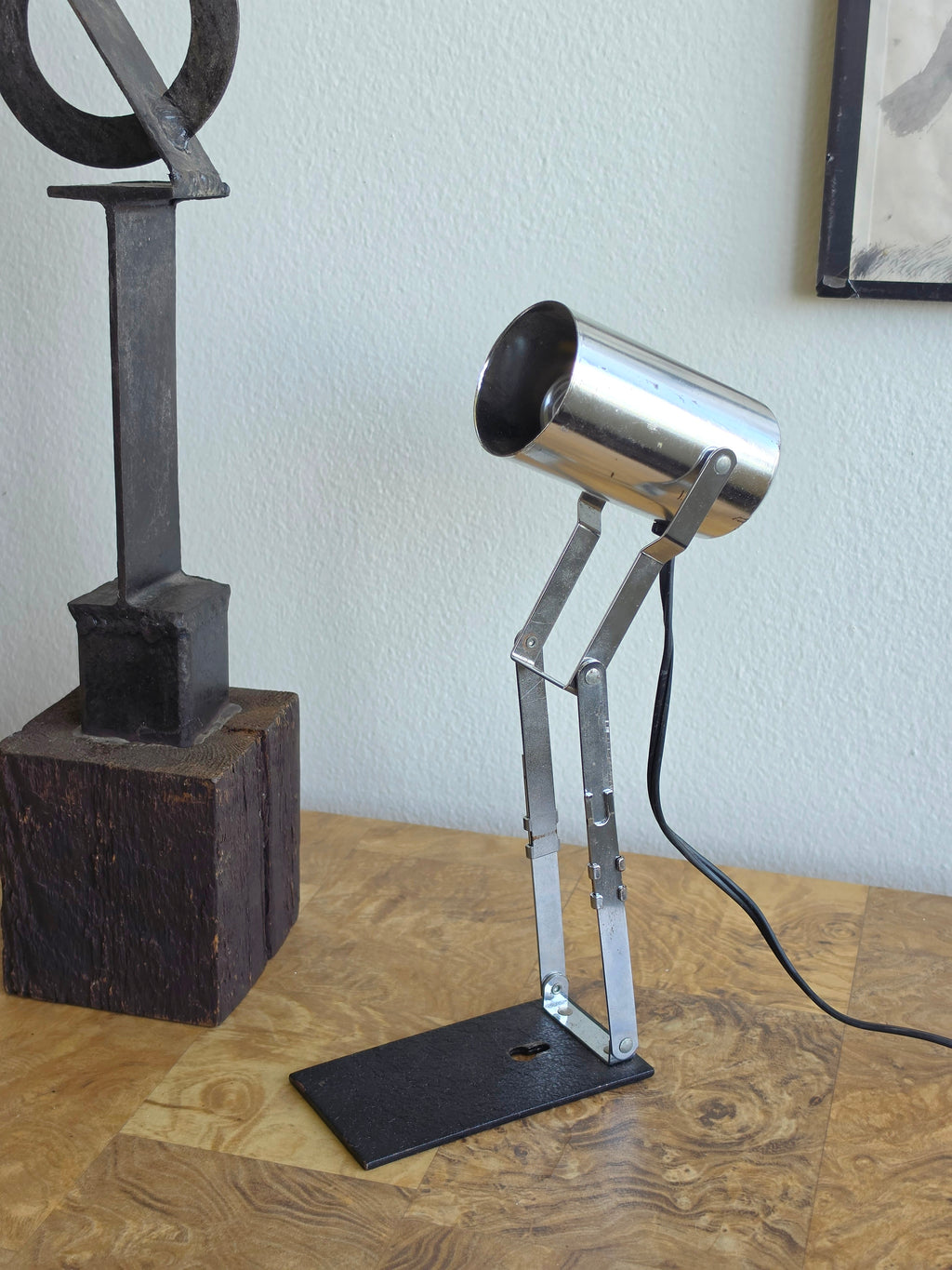 Vintage Chrome Articulating Task / Art Lamp