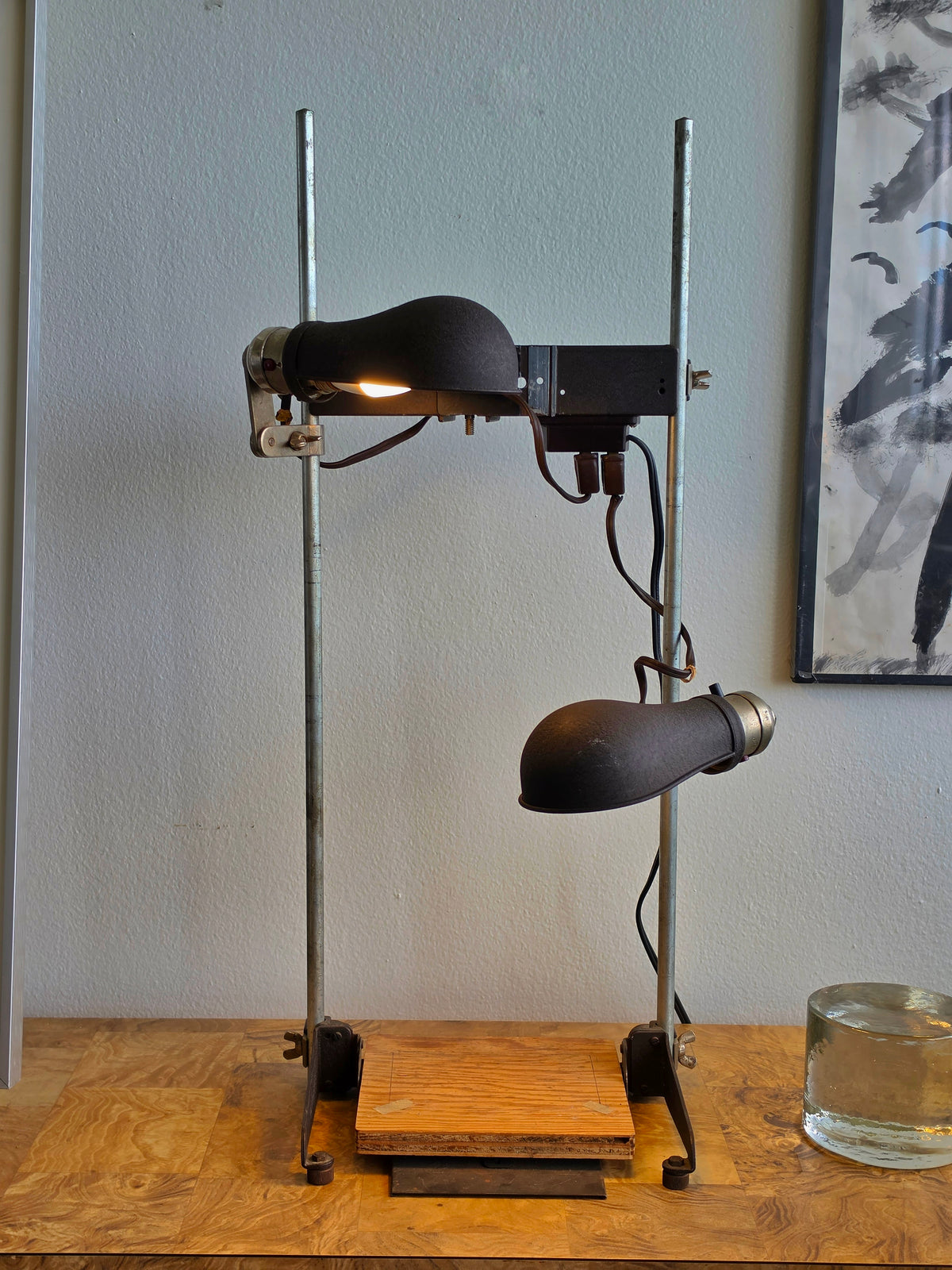 Vintage Industrial Adjustable Dual Task Lamp