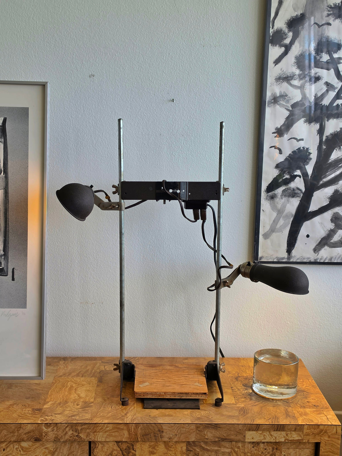 Vintage Industrial Adjustable Dual Task Lamp
