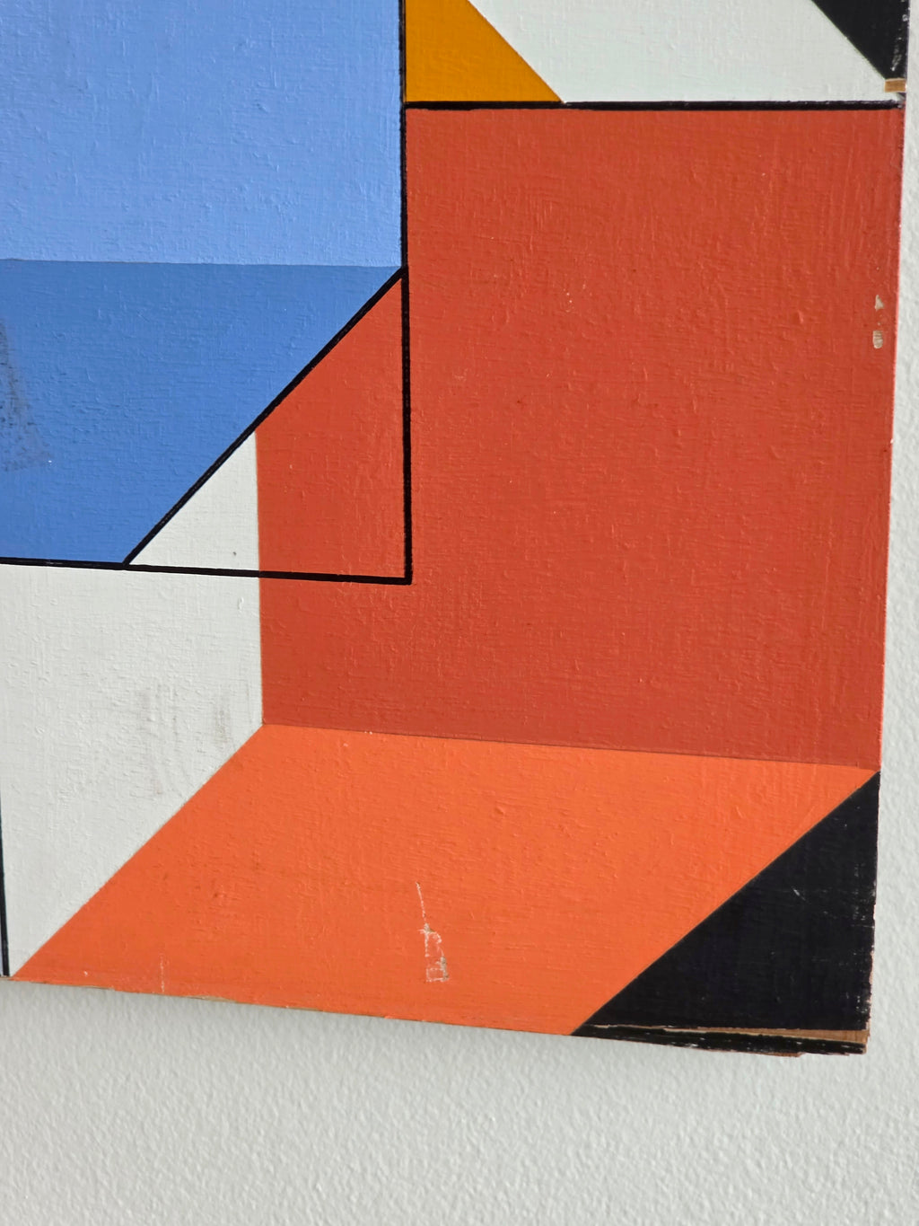 Pair of J.H. Henig Geometric Op Art Paintings