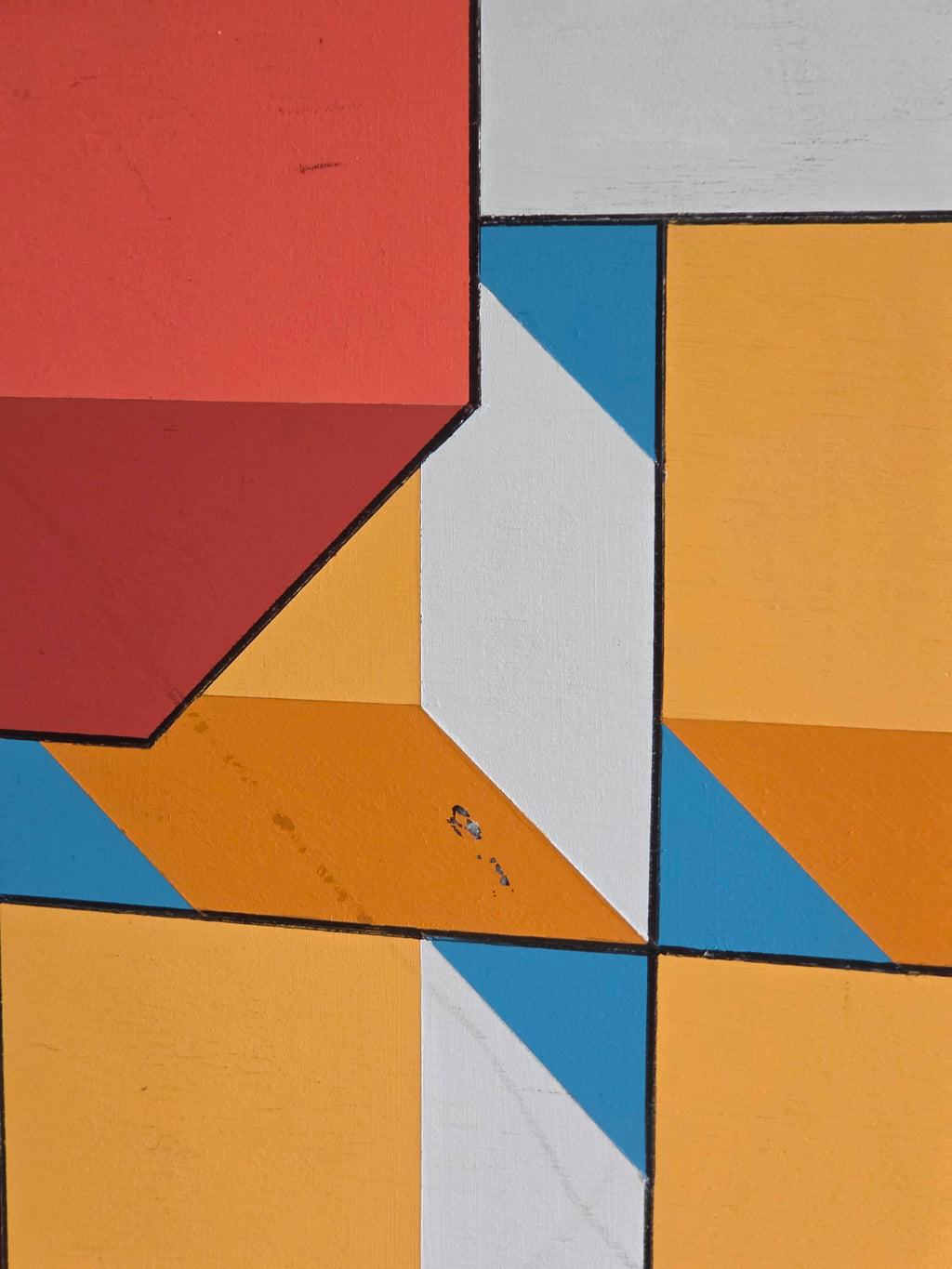 Pair of J.H. Henig Geometric Op Art Paintings