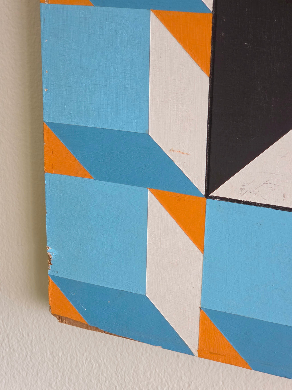 Pair of J.H. Henig Geometric Op Art Paintings
