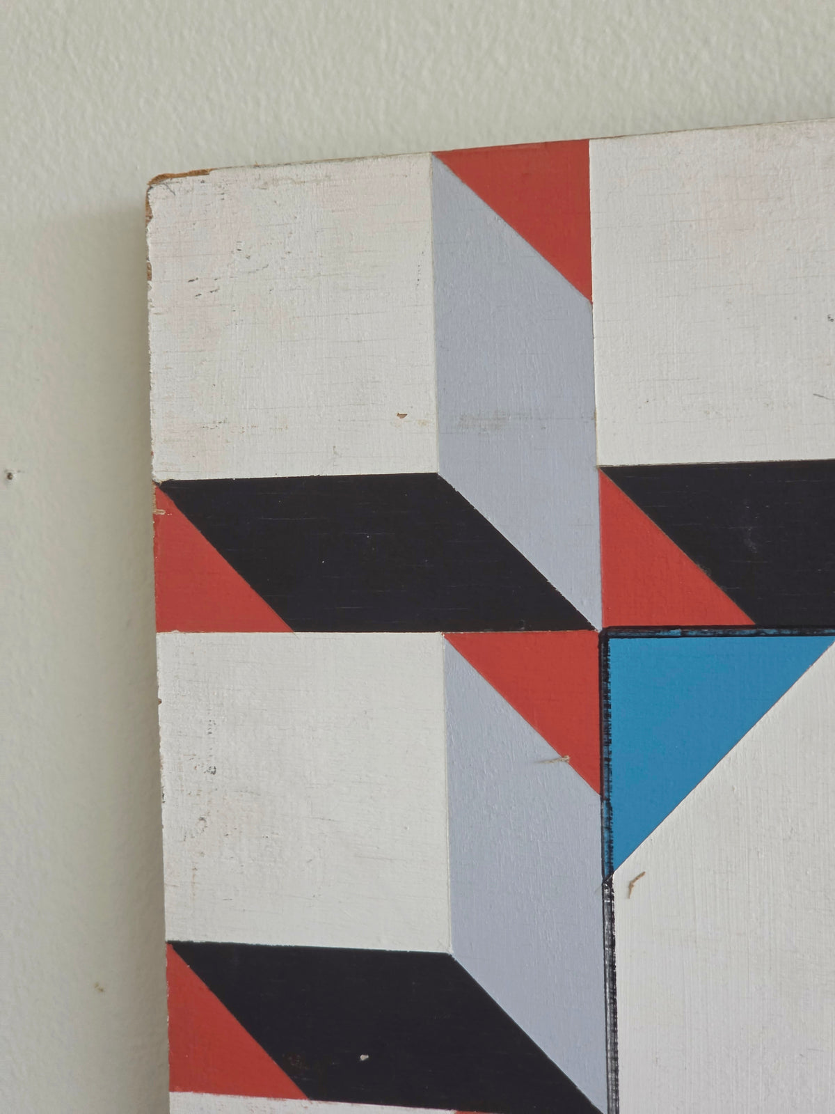 Pair of J.H. Henig Geometric Op Art Paintings