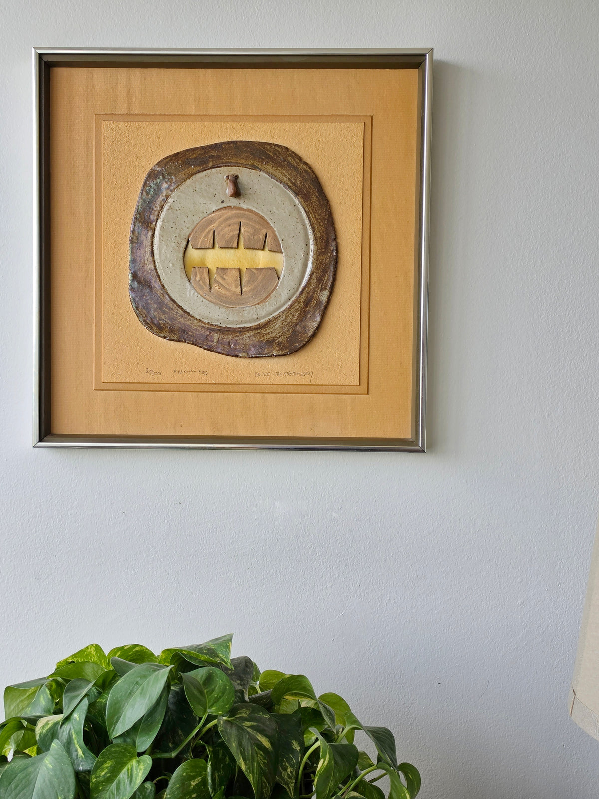 Bruce Montgomery “Piranha-Puss” Ceramic Relief