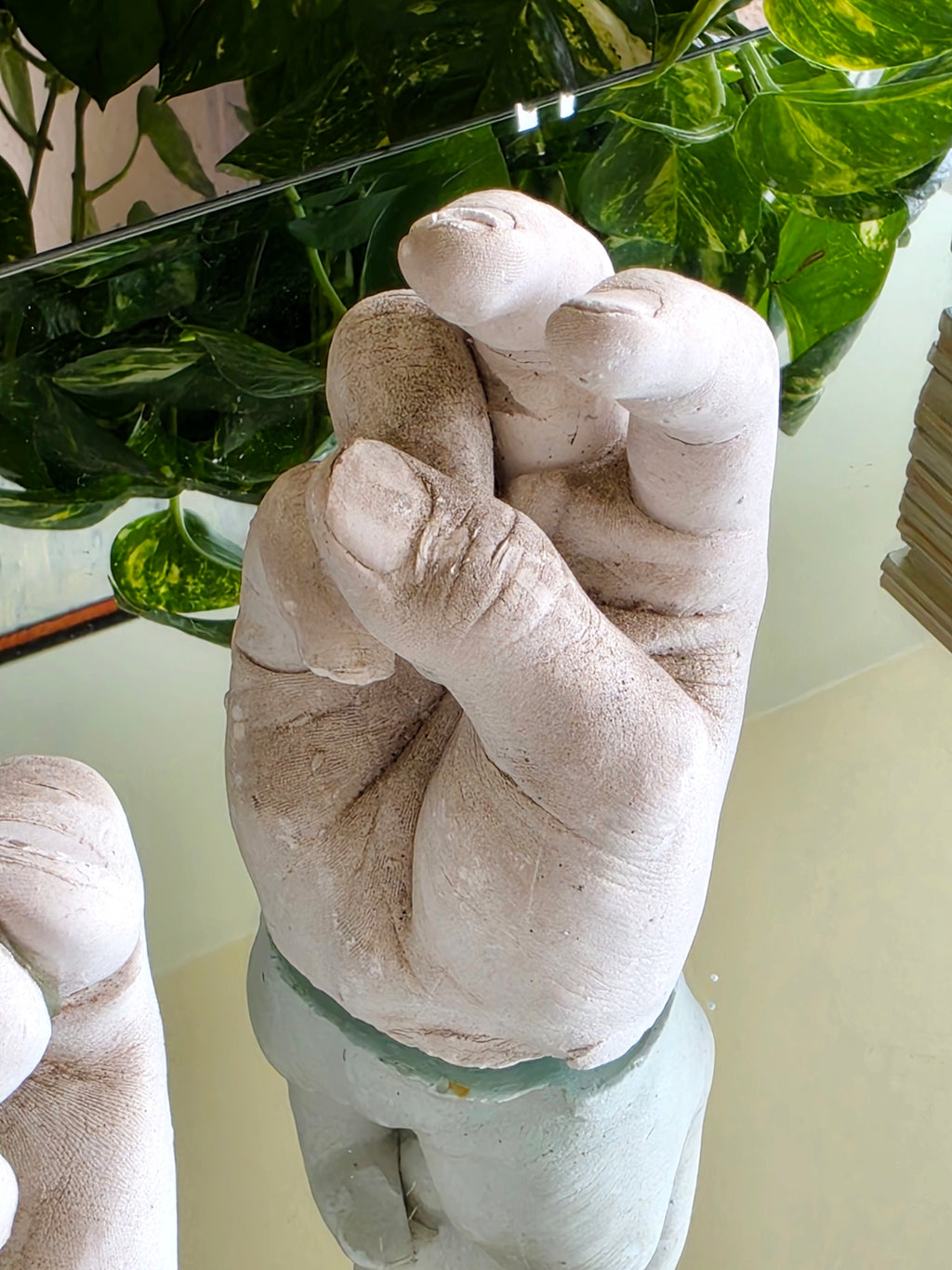Set of Three Ceramic Hand Sculptures, Signed “PL 79”
