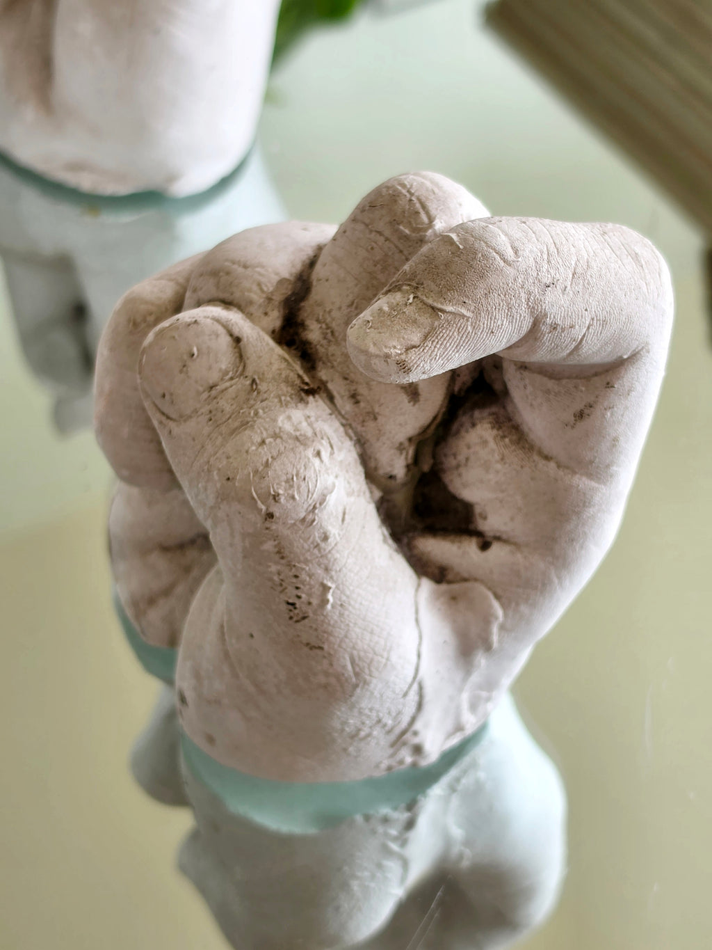 Set of Three Ceramic Hand Sculptures, Signed “PL 79”