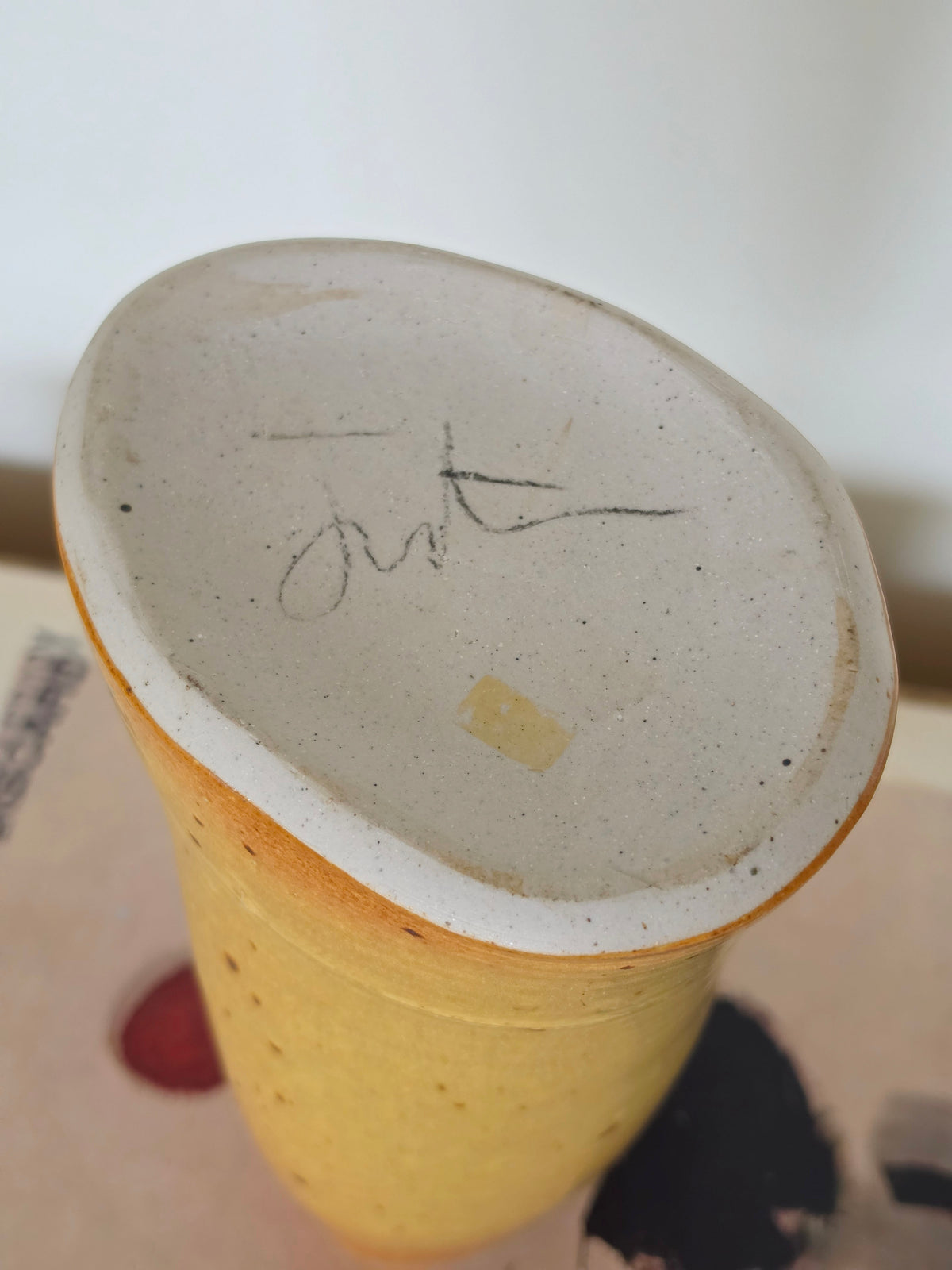 Tall Signed Studio Pottery Vase