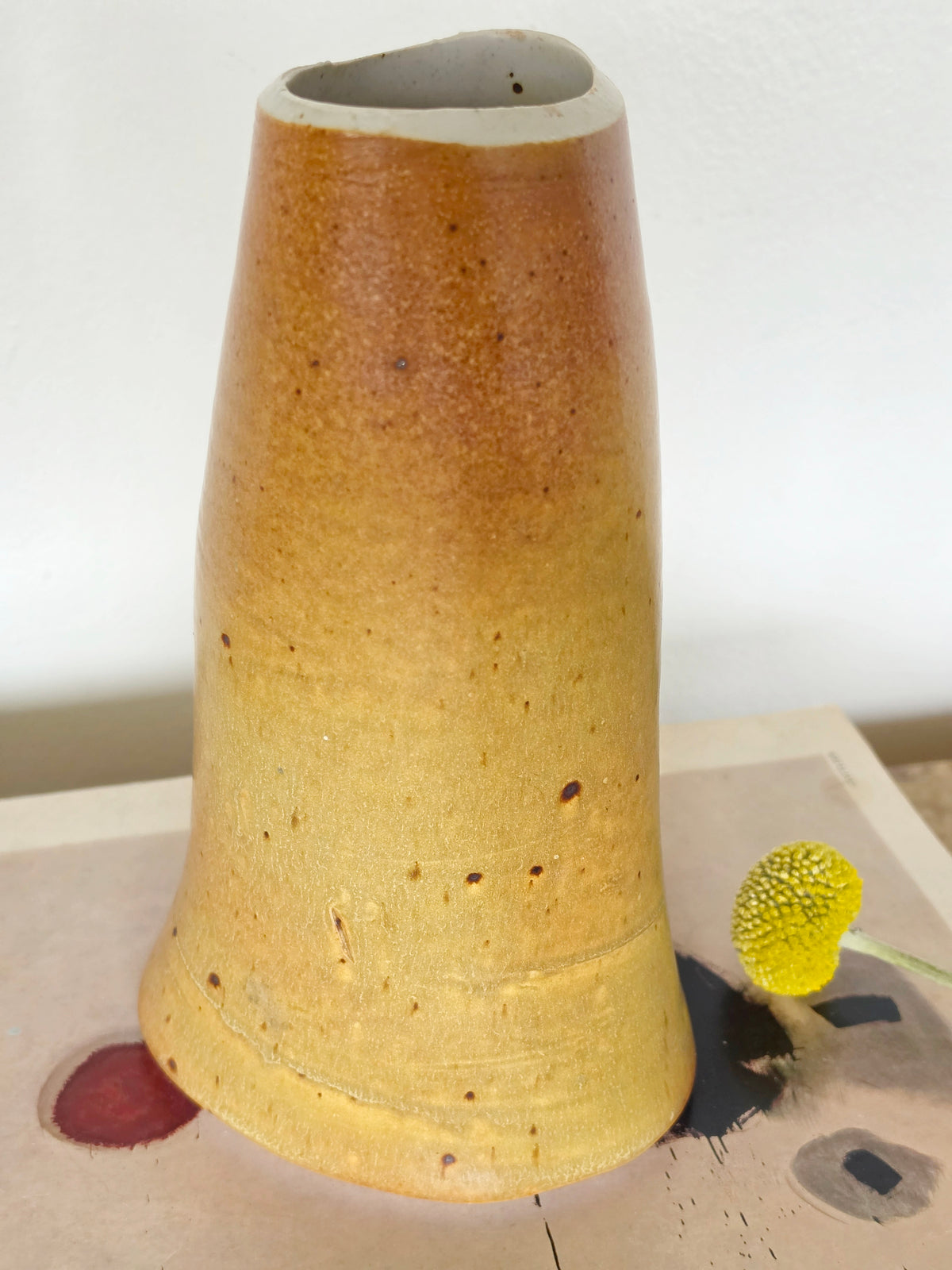 Tall Signed Studio Pottery Vase