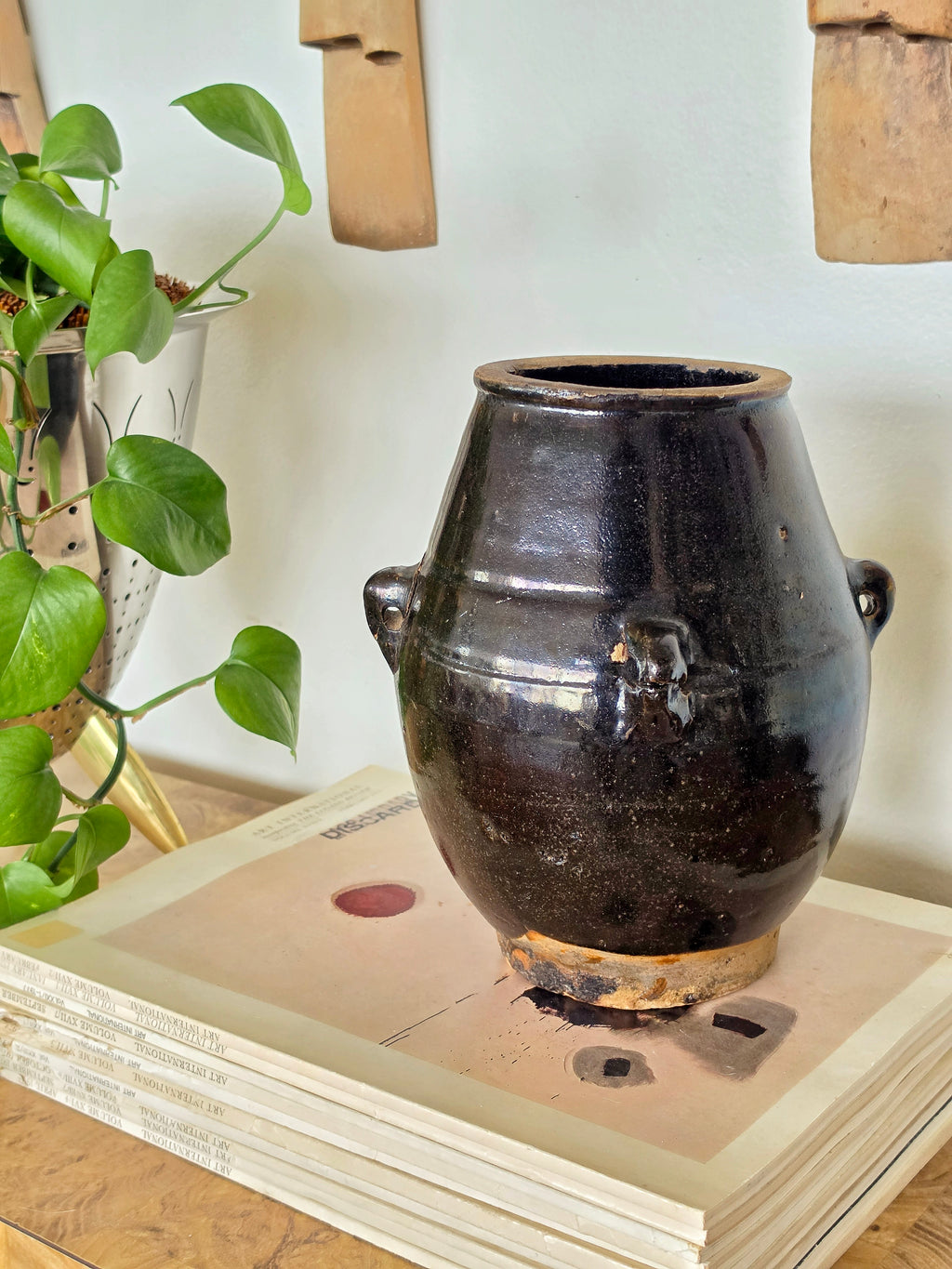 East Asian Black Glazed Pottery Vessel