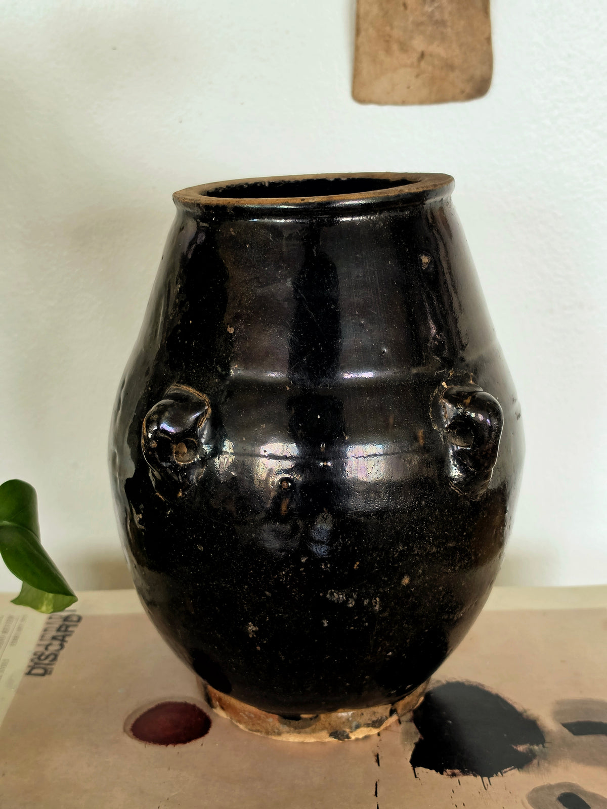 East Asian Black Glazed Pottery Vessel