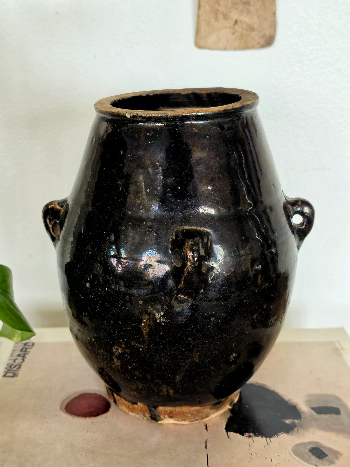 East Asian Black Glazed Pottery Vessel