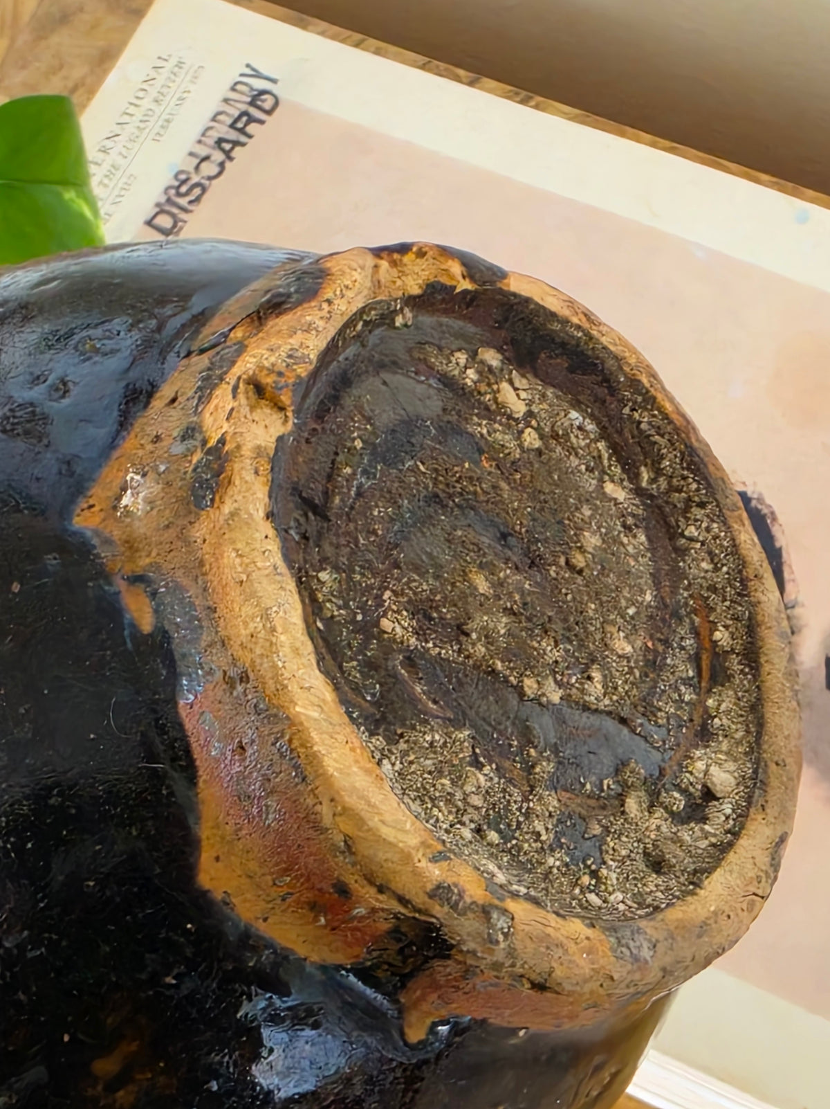 East Asian Black Glazed Pottery Vessel