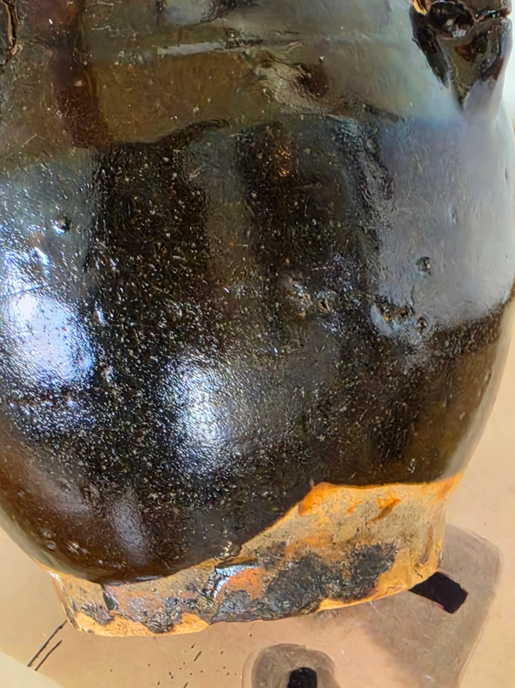 East Asian Black Glazed Pottery Vessel