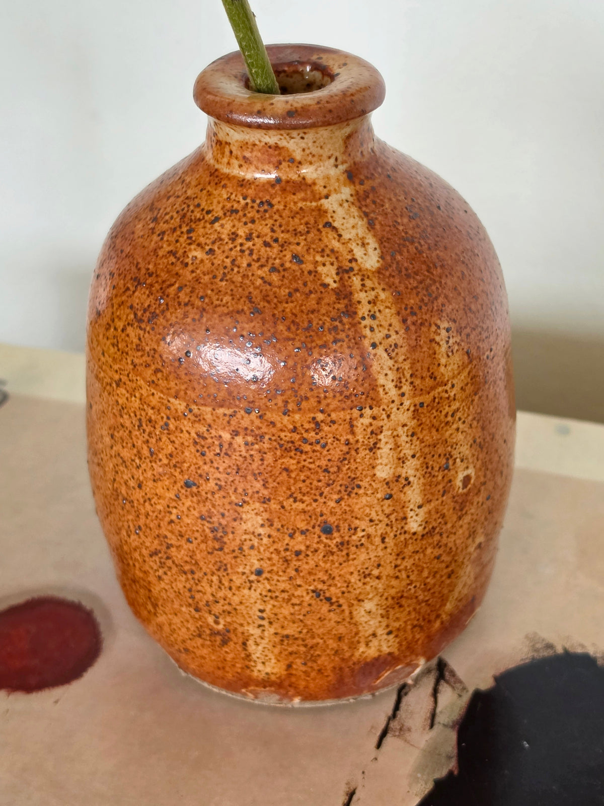 Japanese Glazed Bud Vase