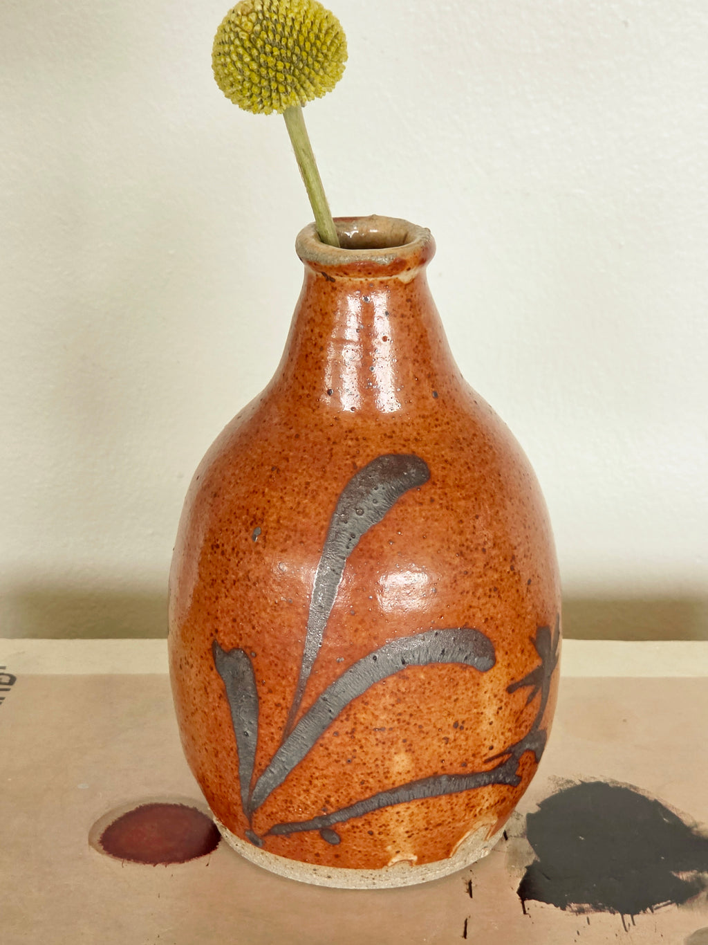 Japanese Floral Theme Bud Vase