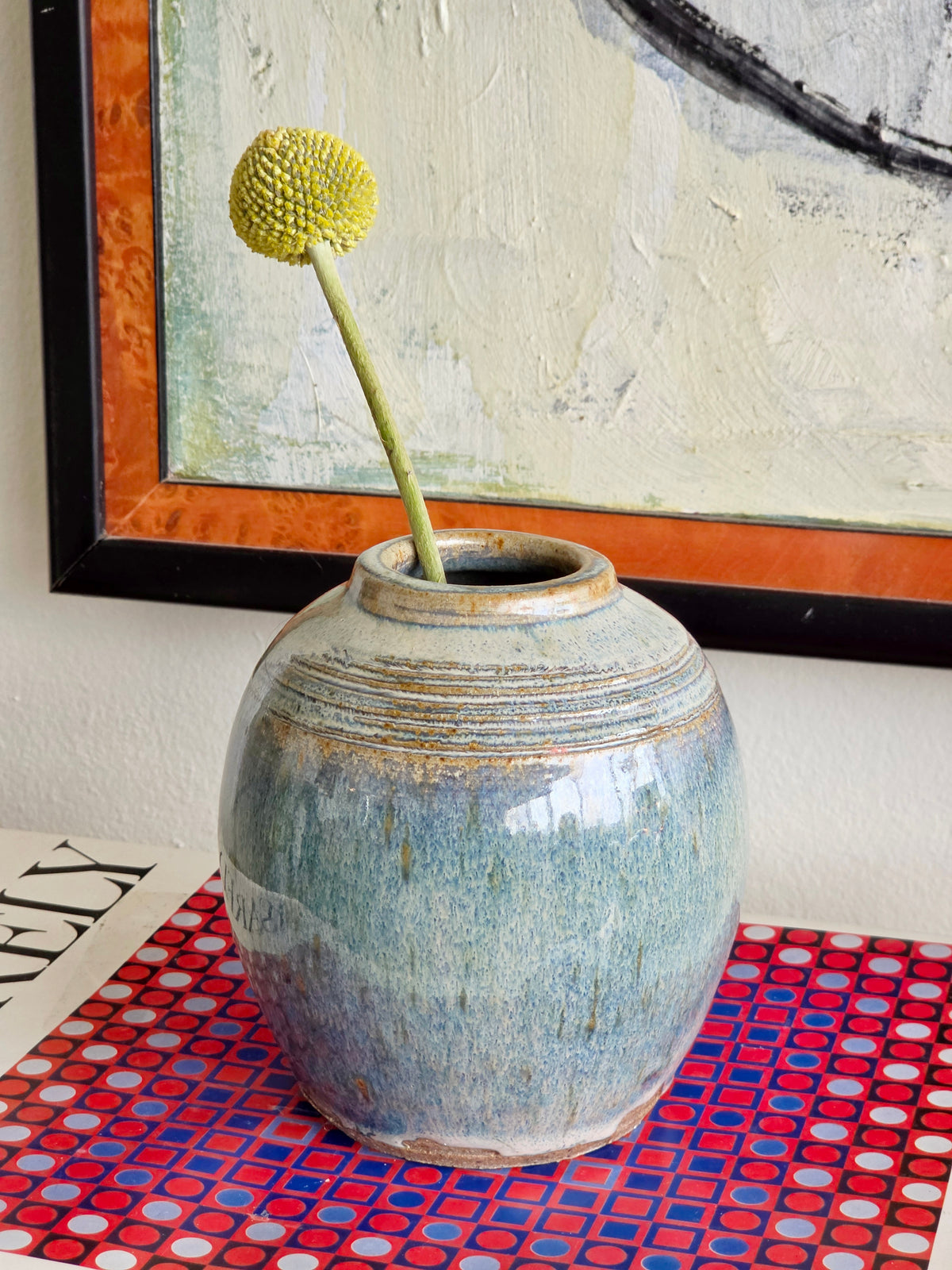 Japanese Blue Bud Vase