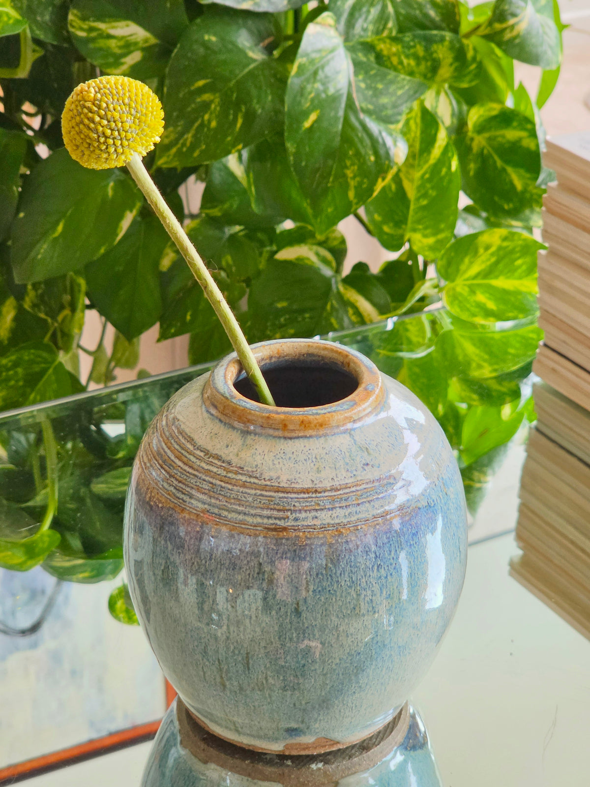 Japanese Blue Bud Vase