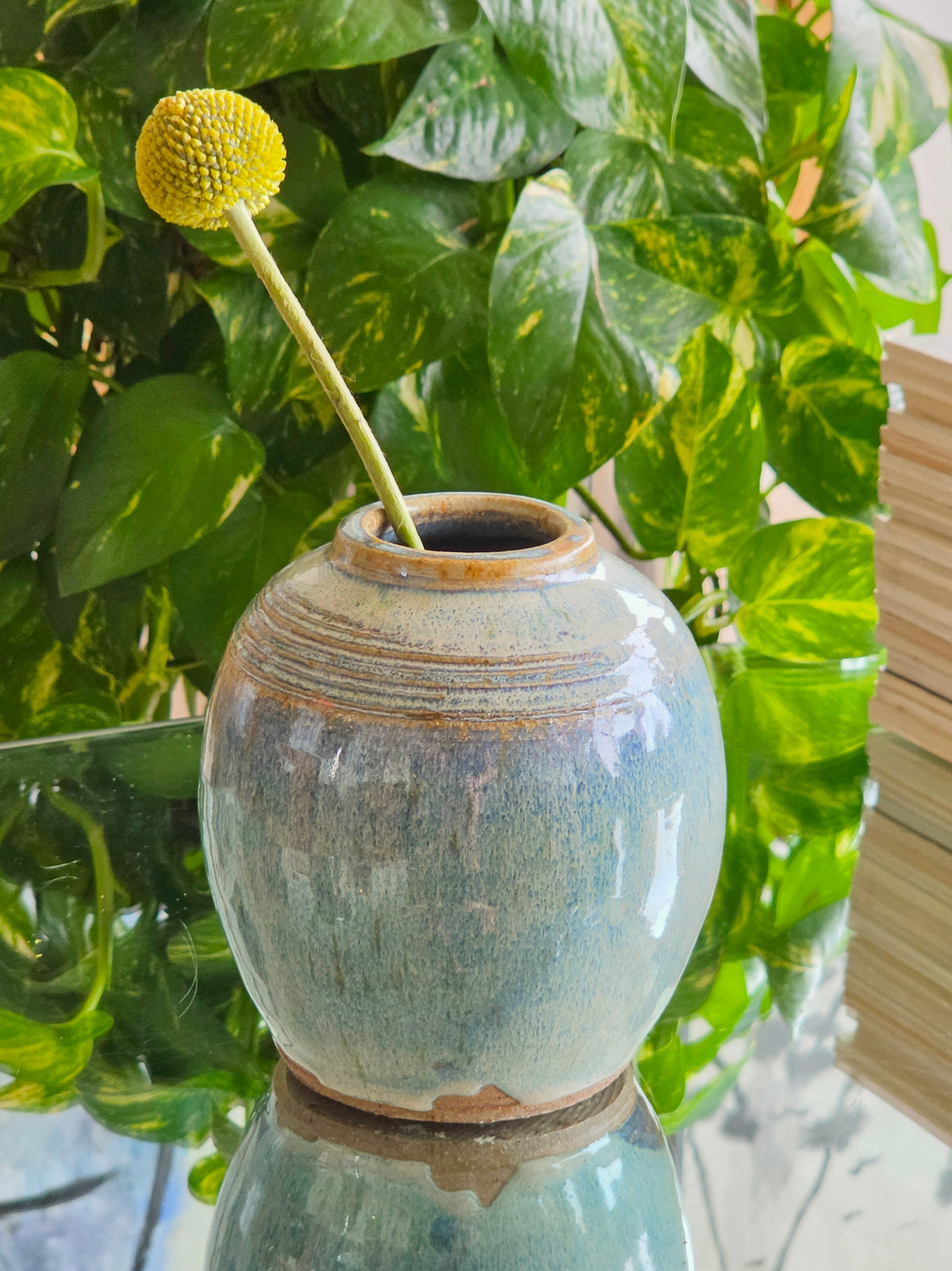 Japanese Blue Bud Vase