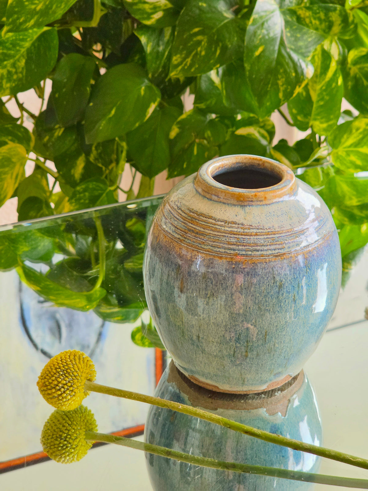 Japanese Blue Bud Vase