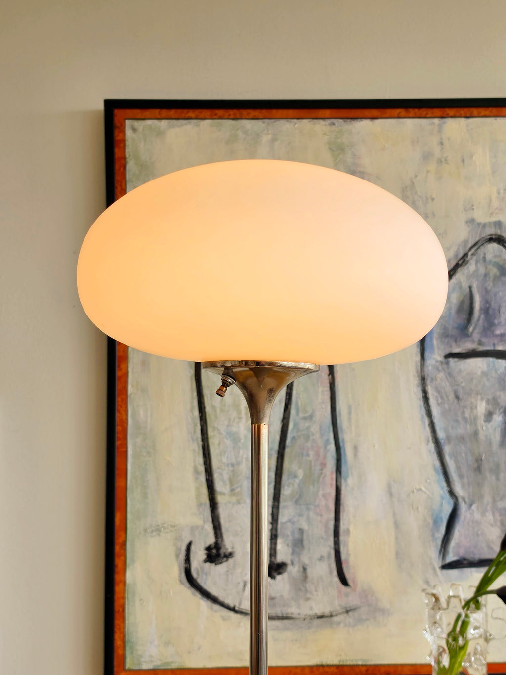 Vintage Laurel Floor Lamp with Chrome Base