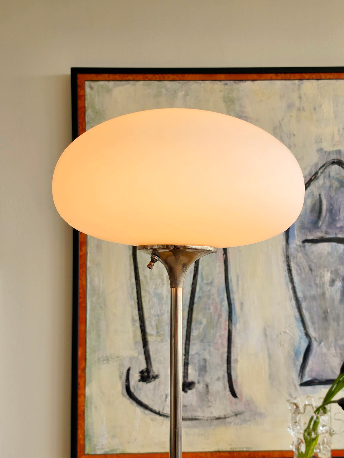 Vintage Laurel Floor Lamp with Chrome Base